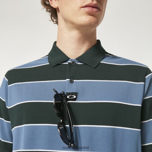 Oakley retro pehmeä raita hunter green/copen blue vaatteet 2T48V42349