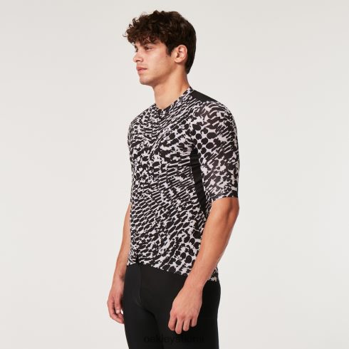 Oakley kestävyys dazzle camo jersey abstrakti musta/valkoinen vaatteet 2T48V42261