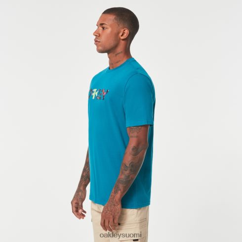 Oakley kukkainen splah b1b tee auroran sininen vaatteet 2T48V42116