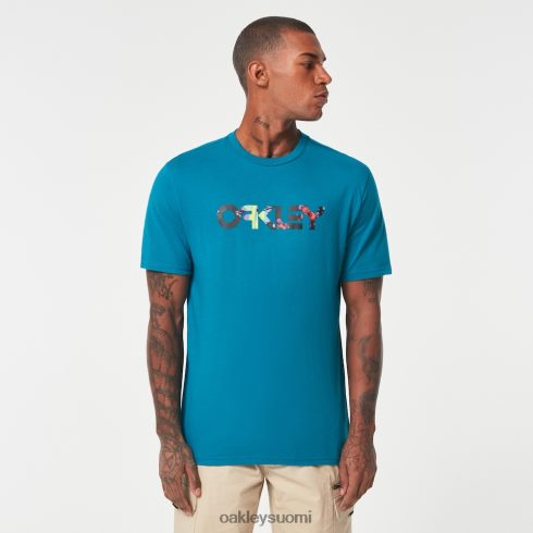 Oakley kukkainen splah b1b tee auroran sininen vaatteet 2T48V42116