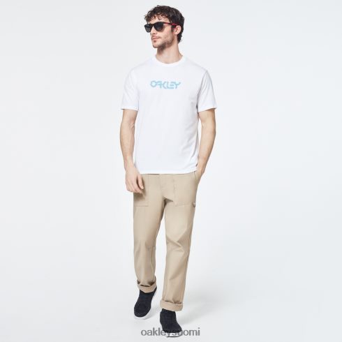 Oakley leikattu b1b-logoinen lyhythihainen t-paita valkoinen vaatteet 2T48V42403