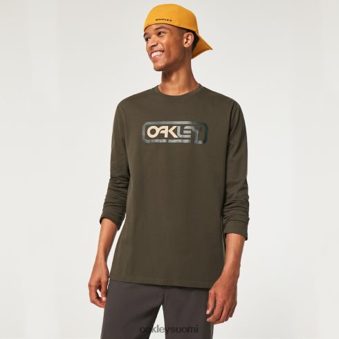 Oakley lukittu b1b ls tee uusi tumma sivellin vaatteet 2T48V42373