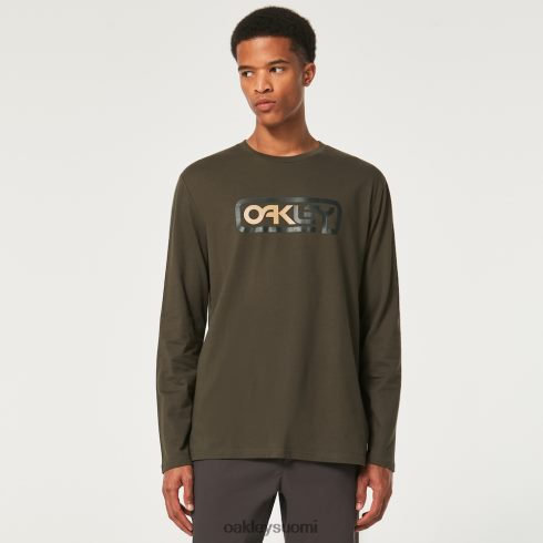 Oakley lukittu b1b ls tee uusi tumma sivellin vaatteet 2T48V42373