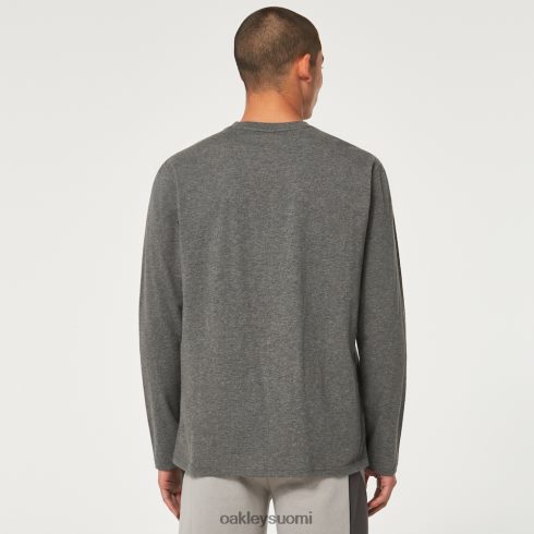 Oakley lukittu b1b ls tee uusi urheilullinen harmaa vaatteet 2T48V42369