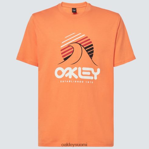 Oakley one wave b1b tee pehmeä oranssi vaatteet 2T48V42138
