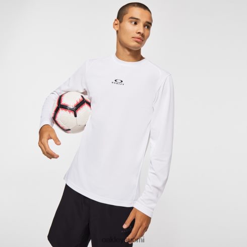 Oakley perusharjoittelun pitkähihainen t-paita valkoinen vaatteet 2T48V42409