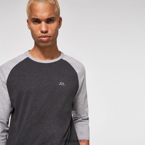 Oakley relax raglan 3/4 tee kaksinkertainen harmaa kanerva vaatteet 2T48V42470