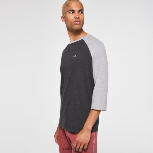 Oakley relax raglan 3/4 tee kaksinkertainen harmaa kanerva vaatteet 2T48V42470