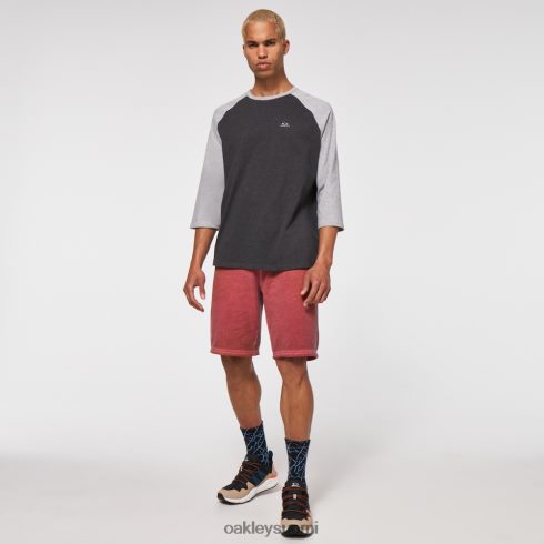 Oakley relax raglan 3/4 tee kaksinkertainen harmaa kanerva vaatteet 2T48V42470