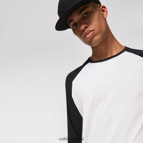 Oakley relax raglan 3/4 tee luonnonvalkoinen/musta vaatteet 2T48V42469