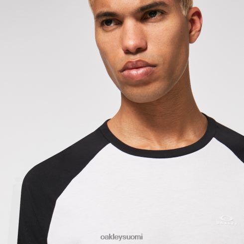 Oakley relax raglan 3/4 tee luonnonvalkoinen/musta vaatteet 2T48V42469