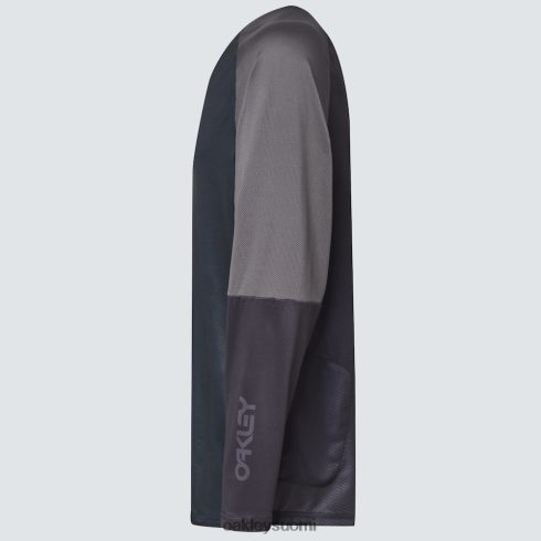 Oakley tehdaspilotin mtb ls jersey ii musta/taottu rauta vaatteet 2T48V42620