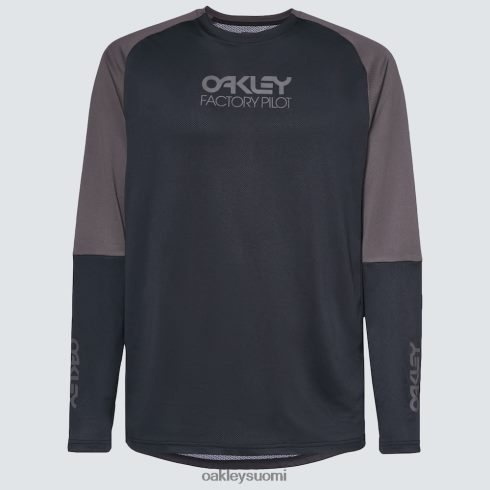 Oakley tehdaspilotin mtb ls jersey ii musta/taottu rauta vaatteet 2T48V42620