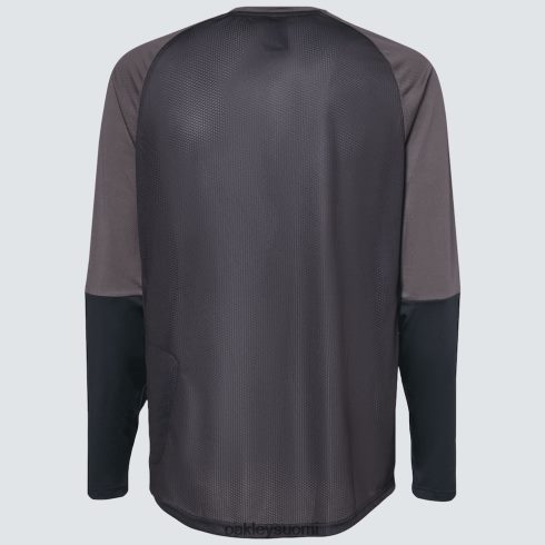 Oakley tehdaspilotin mtb ls jersey ii musta/taottu rauta vaatteet 2T48V42620