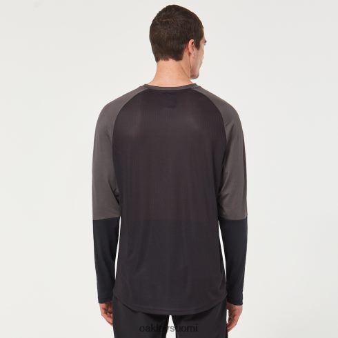 Oakley tehdaspilotin mtb ls jersey ii musta/taottu rauta vaatteet 2T48V42620