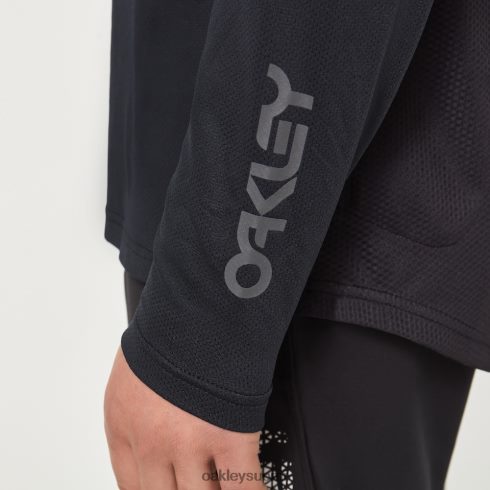 Oakley tehdaspilotin mtb ls jersey ii musta/taottu rauta vaatteet 2T48V42620