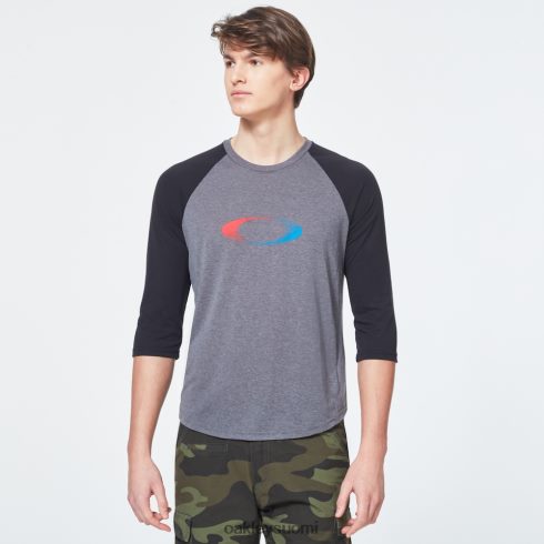 Oakley usa gradient ellipsi 3/4 tee uusi urheilullinen harmaa vaatteet 2T48V42404