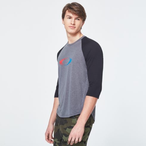 Oakley usa gradient ellipsi 3/4 tee uusi urheilullinen harmaa vaatteet 2T48V42404