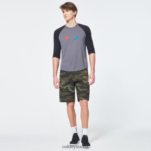 Oakley usa gradient ellipsi 3/4 tee uusi urheilullinen harmaa vaatteet 2T48V42404